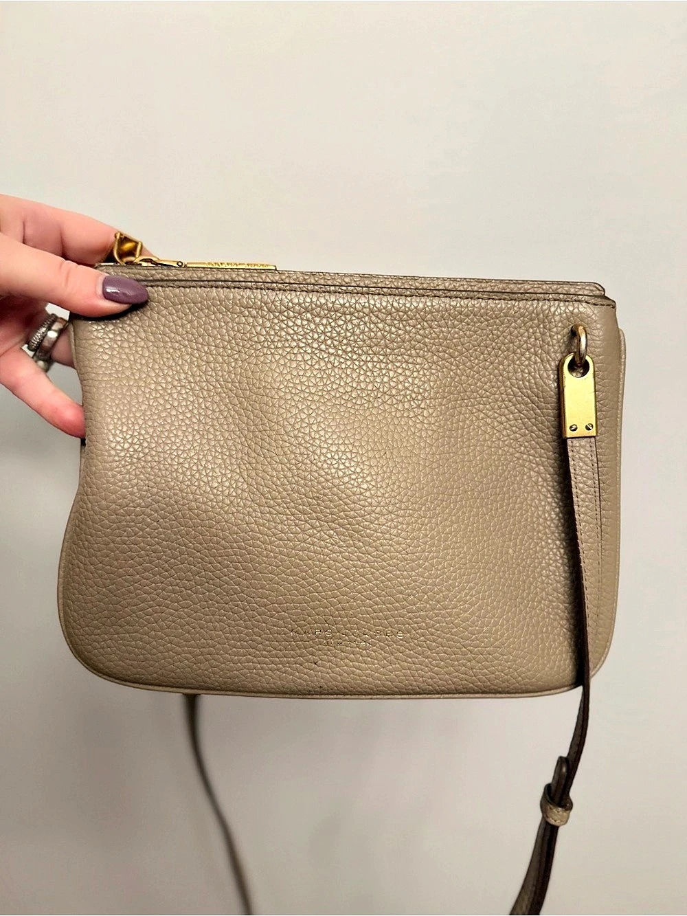 Marc Jacobs Double Zip Compartments Crossbody Bag in Brown- Minor Wear